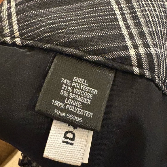 Express Design Studio Black/White Plaid Fishtail Pencil Skirt l Size 8 Y2K - Picture 8 of 8